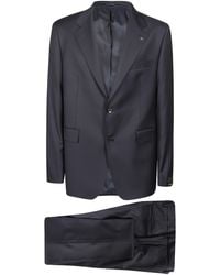 Tagliatore - Dark Tailored Notched Suit - Lyst