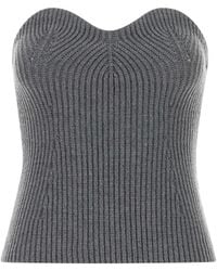 Jil Sander - No-Remove Brand. Remove Color. Wool Blend Bodice Top - Lyst