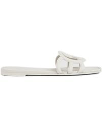 Gucci - Stylish Interlocking Cut-Out Sandals With 10Mm Heel - Lyst