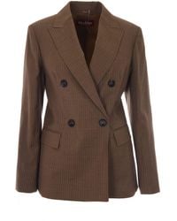 Max Mara - Stripes Peaked Lapel Blazer - Lyst