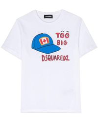 DSquared² - Hat Print T-Shirt - Lyst