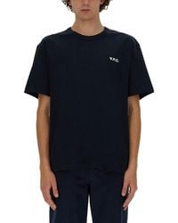 A.P.C. - Dark Cotton T-Shirt - Lyst