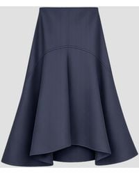 Plan C - Viscose Knit Midi Skirt - Lyst