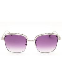 Chopard - Chic Rectangular Mini Metal Sunglasses - Lyst