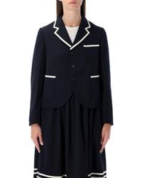 Comme des Garçons - Wool Blazer With Contrast Trim - Lyst