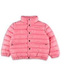 Marni - Girls Puffer Jacket With Stand Collar - Lyst