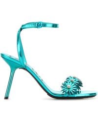 Loewe - Paula's Ibiza Leather Paula S Ibiza Petal Flower Sandals - Lyst