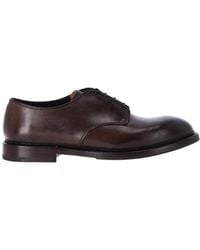 Premiata - Dark Leather Lace-Up Derby - Lyst