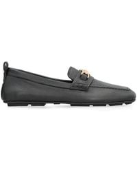 Versace - Pebbled Calfskin Driver Loafers Calfskin; Goatskin - Lyst