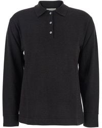 P.A.R.O.S.H. - Polo Shirt With Classic Collar And Long Sleeves - Lyst
