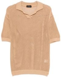 Tagliatore - Crochet-Effect Polo Shirt With Ribbed Collar - Lyst