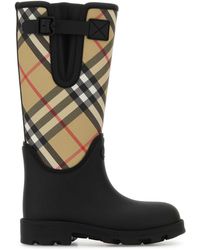 Burberry - Printed High Boots - Lyst