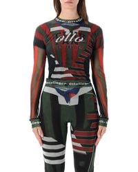 OTTOLINGER - Graphic Mesh Long-Sleeve Top - Lyst