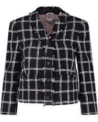 Thom Browne - Structured Wool-Cotton Blend Jacket For - Lyst