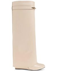 Givenchy - Pointed-Toe Leather Wedge Boots With Engraved Metal Pinch Hardware - Lyst