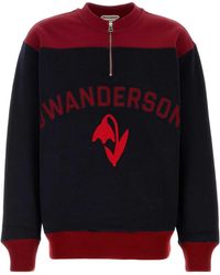 JW Anderson - Two-Tone Wool Blend Sweatshirt - Lyst