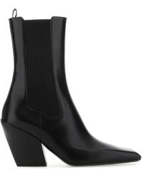 Prada - Leather Ankle Boots - Lyst