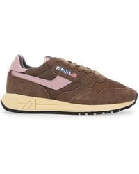 Autry - Reelwind Suede Low Top Sneaker With Logo Patch On Tongue And Side - Lyst