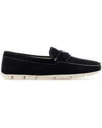 Prada - Suede Moccasins For - Lyst