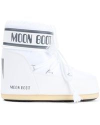 Moon Boot Icon Mini Nylon Boots For in White | Lyst