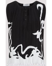 Lanvin - Sleeveless Pleated Top - Lyst