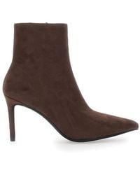 Jeffrey Campbell - Nixie Bootie Leather Ankle Boot With High Heel And Sturdy Sole - Lyst