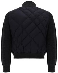 Burberry - Check-Stitch Nylon And Wool Jacket - Lyst