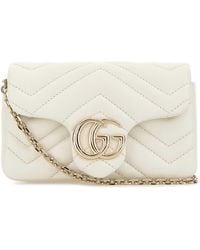 Gucci - Leather Mini Gg Marmont Shoulder Bag - Lyst