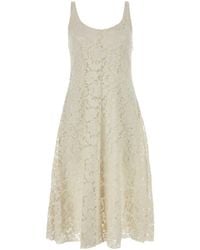 Prada - Ivory Lace Dress - Lyst