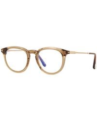 Tom Ford - Eyeglasses Square Full Rim, Transparent Light Frame And Clear Light Block Lens Ft5905-B045 - Lyst