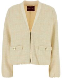 Gucci - Checked Cotton Tweed Jacket - Lyst