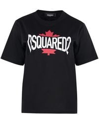 DSquared² - Short-Sleeve Printed Cotton T-Shirt T-Shirts & Jerseys - Lyst