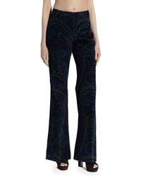 Etro - Paisley Print Flare Pants - Lyst
