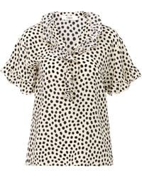 Chloé - Short-Sleeve Dotted Print Blouse - Lyst
