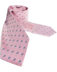 Gucci - Silk Jacquard Tie With Double G - Lyst
