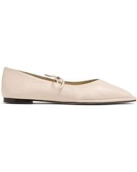 Alohas - V-Cut Flat Shoes With Self-Tie Bows - Lyst