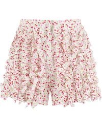 MSGM - Printed Cotton Shorts - Lyst