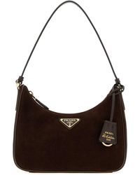 Prada - Suede Re-Edition 2005 Shoulder Bag - Lyst
