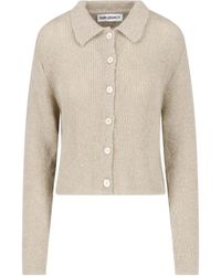 Our Legacy - Fuzzy Alpaca Blend Cardigan With Classic Collar - Lyst