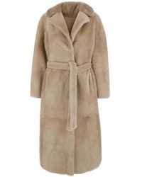 Yves Salomon - Shearling-Style Mini Jacket With Shirt Collar - Lyst