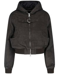 Our Legacy - Cropped Textured Hooded Jacket - Lyst
