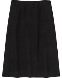 AURALEE - Wool-Silk A-Line Mini Skirt With Elasticated Waist - Lyst