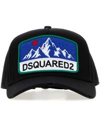 DSquared² - Black Gabardine Baseball Cap - Lyst