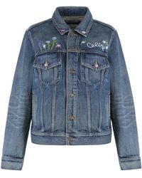 Celine - Jacket With Embroidery Cotton - Lyst