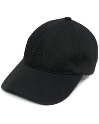 A.P.C. - A. P.C. Adjustable Visor Hat With Embroidered Logo - Lyst