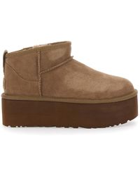 UGG - Platform Boots Classic Ultra Mini Leather - Lyst