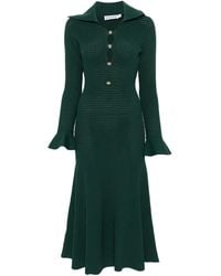Self-Portrait - Keyhole Knit Midi Dress - Lyst