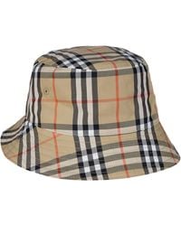 Burberry - Mini Check Bucket Hat - Lyst