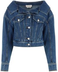 McQueen - Cotton Denim Jacket - Lyst
