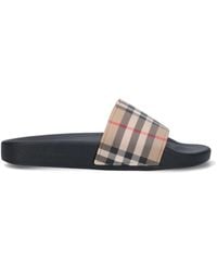 Burberry - Minimalist Sandals With Raised Lettering And Contoured Insole - Lyst